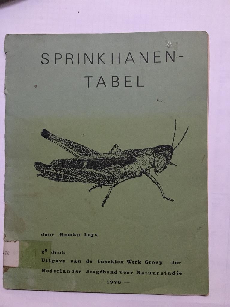 Sprinkhanentabel, Ophalen of Verzenden, Gelezen, Natuur algemeen