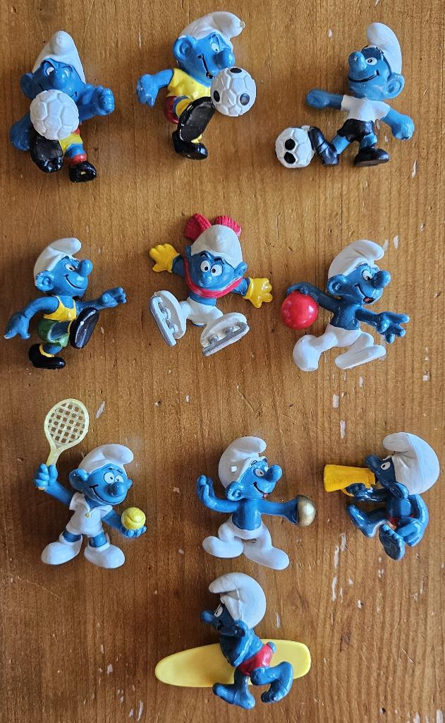 Schleich/Peyo.De Smurfen, 10 sport smurfen, Verzamelen, Smurfen, Zo goed als nieuw, Verschillende Smurfen, Ophalen of Verzenden