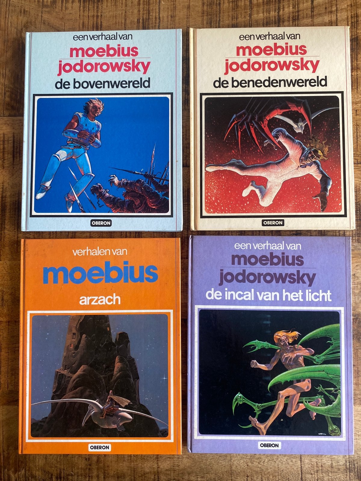 4x Alejandro Jodorowsky en getekend door Moebius., Meerdere stripboeken, Ophalen of Verzenden, Gelezen