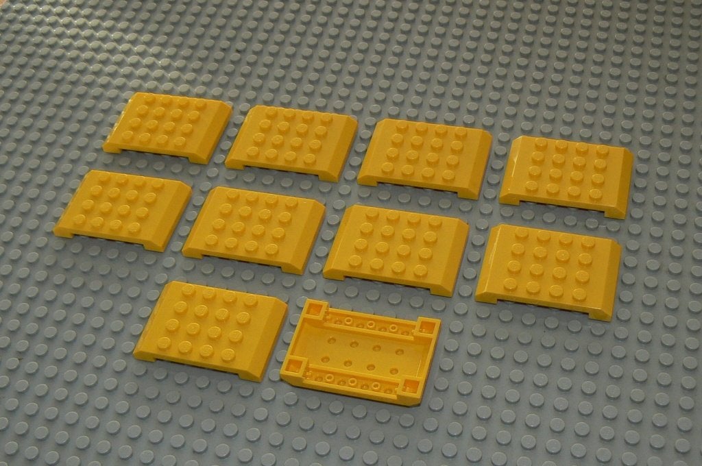 L352 Trein dak 4x6 geel 10 st., Ophalen of Verzenden, Nieuw, Losse stenen, Lego