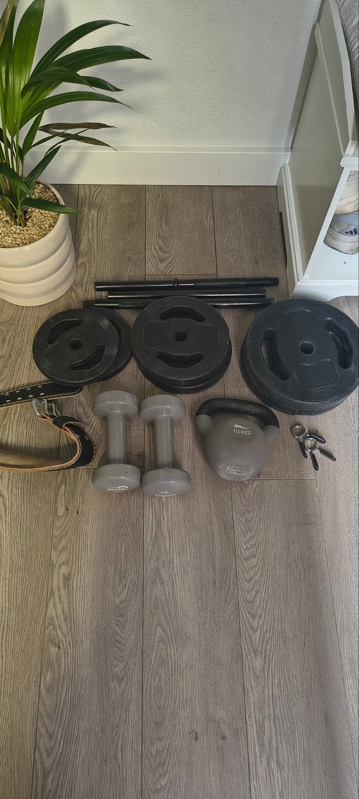 Complete Fitness Set: Halters, Gewichten, Kettlebell & Riem, Ophalen, Gebruikt, Rug, Dumbbell