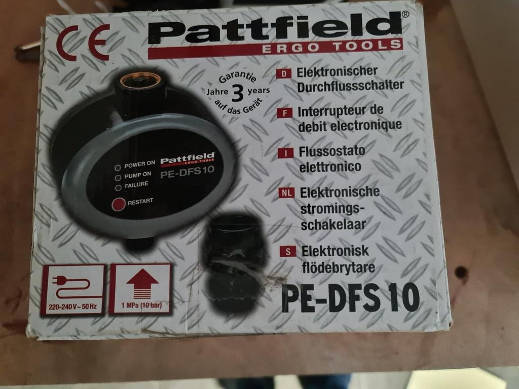 Pattfield drukschakelaar, Tuin en Terras, Verzenden, Zo goed als nieuw, Elektrisch