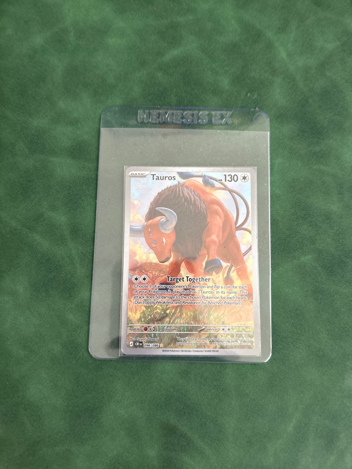 Pokemon Kaart Tauros, Ophalen of Verzenden, Zo goed als nieuw, Losse kaart