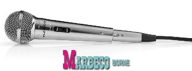 Dynamische microfoon vocaal XLR metaal zilver incl. 5m kabel, Nedis, Nieuw, Info@marbeco.nl, Zangmicrofoon