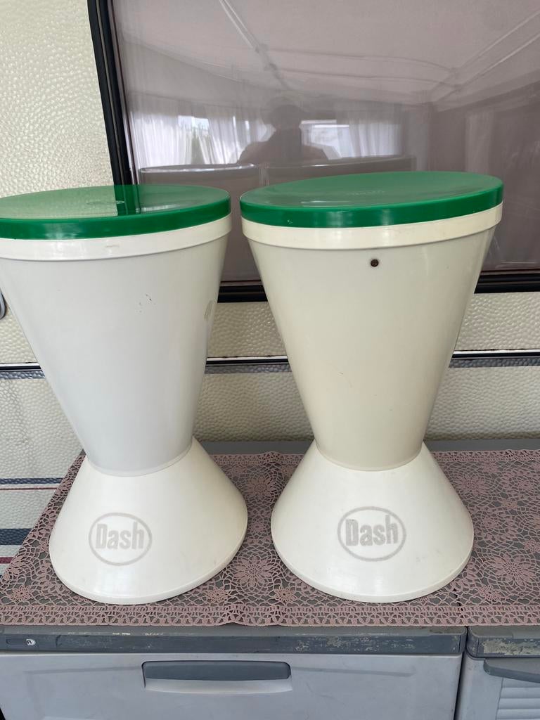 Vintage Dash krukken/tonnen (set van 2) uit de jaren '70, Verzamelen, Ophalen of Verzenden, Gebruikt, Gebruiksvoorwerp