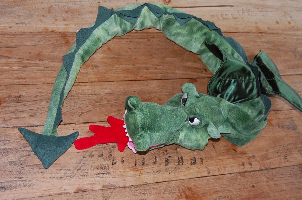 Grote IKEA Klappar Drake Handpop Knuffel - Draak 130cm, Groen, IKEA, Overige typen, Ophalen of Verzenden