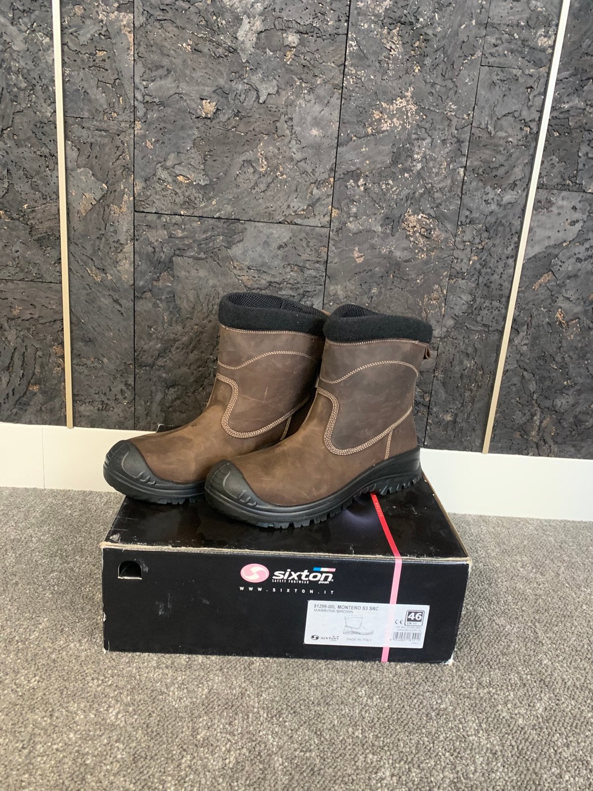 Sixton Werklaarzen Montero S3 Bruin Nieuw Maat 46, Tuin en Terras, Werkkleding, Heren, Nieuw, Ophalen of Verzenden, Laarzen