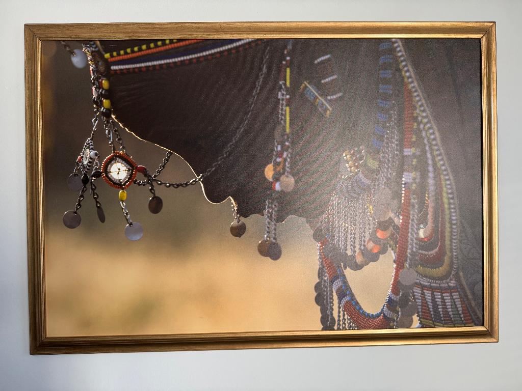 Zeer groot schilderij Afrika Zulu Masai Xhosa meisje, Ophalen