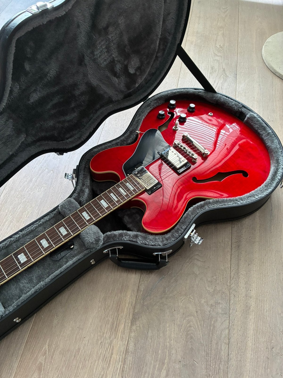 Epiphone ES 335 Marty Schwartz, Ophalen of Verzenden, Zo goed als nieuw, Hollow body, Epiphone