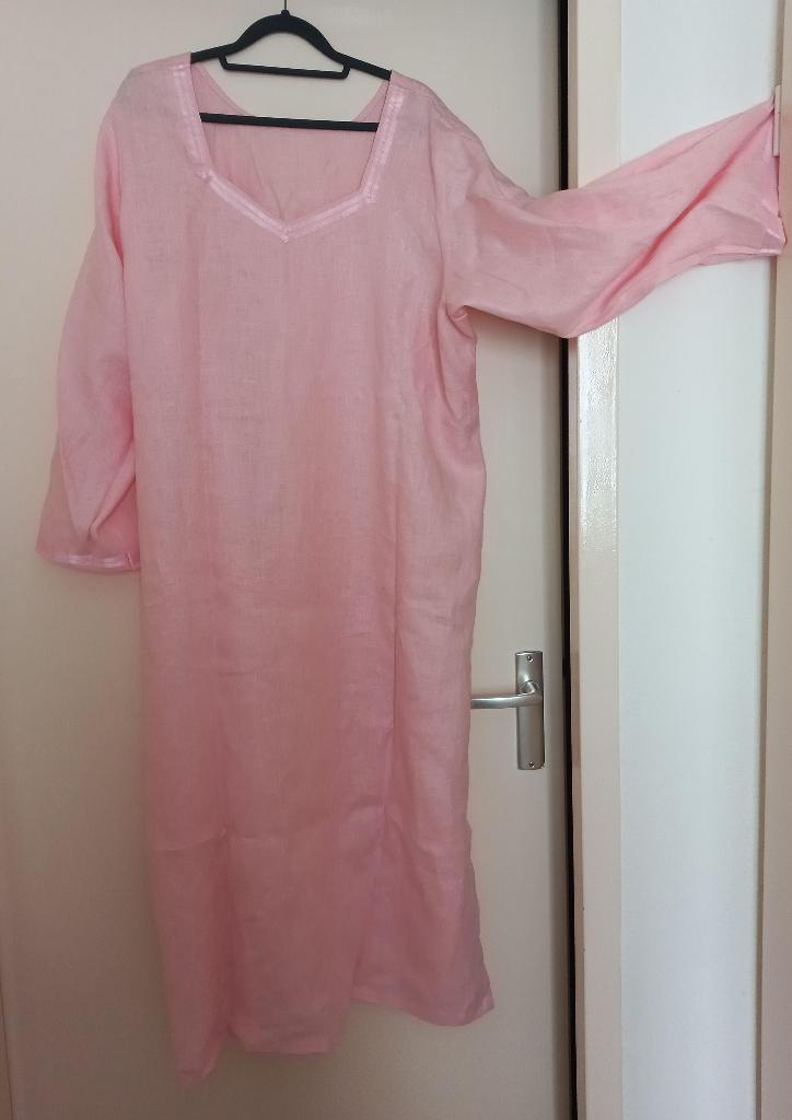 Nieuwe roze linnen tuniek / jurk, Ophalen of Verzenden, Nieuw, Maat 46/48 (XL) of groter, Roze