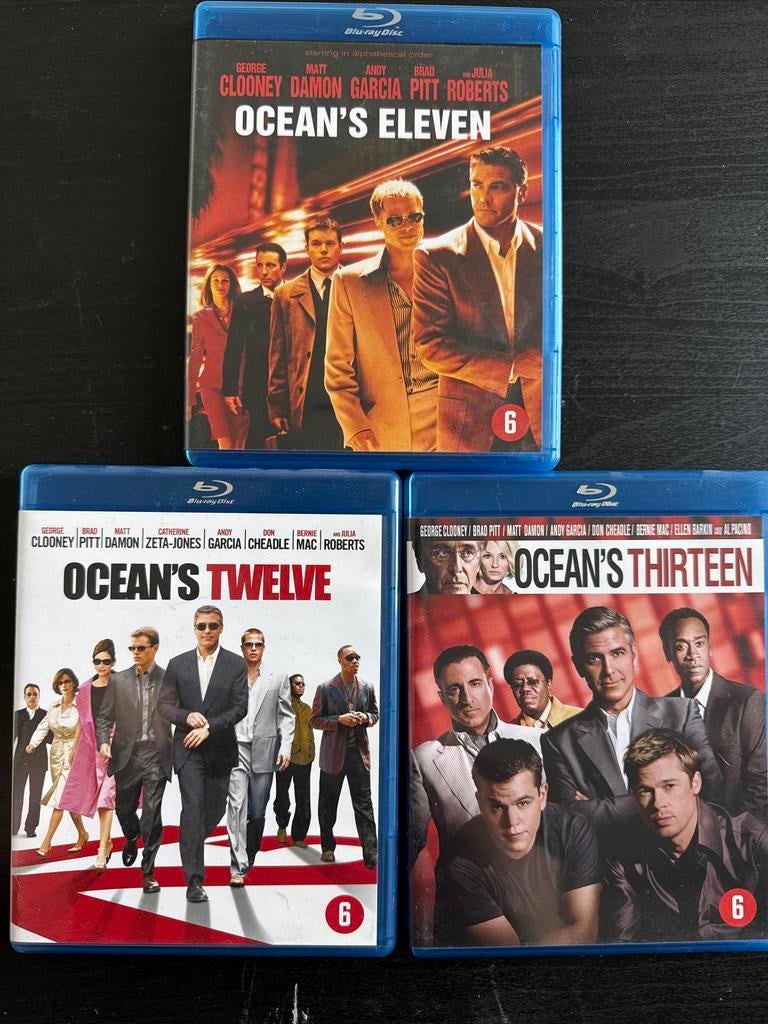 Ocean's Trilogie Blu-ray Boxset (Eleven, Twelve, Thirteen), Cd's en Dvd's, Ophalen of Verzenden, Zo goed als nieuw, Thrillers en Misdaad
