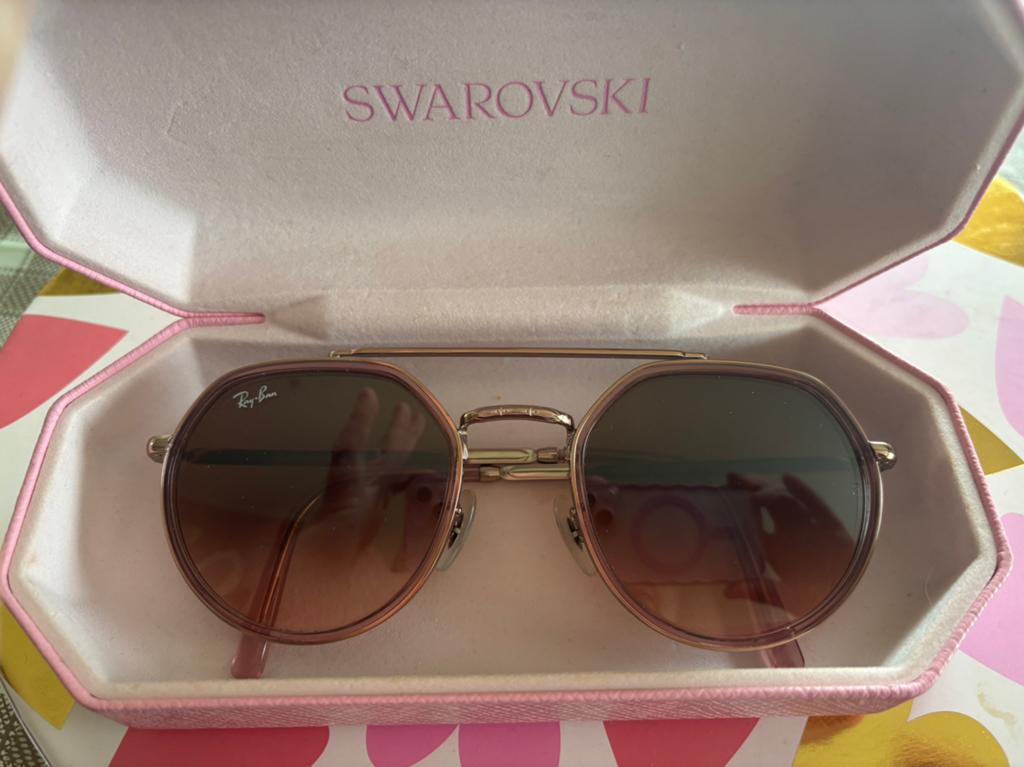 Ray-Ban orineel RB 3785 roze glazen zgan., Zonnebril, Ophalen of Verzenden, Zo goed als nieuw, Ray-Ban