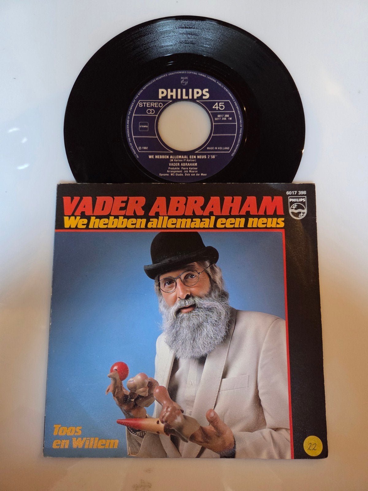 Vader Abraham - We hebben allemaal een neus, Cd's en Dvd's, Ophalen of Verzenden, Gebruikt, 7 inch, Nederlandstalig