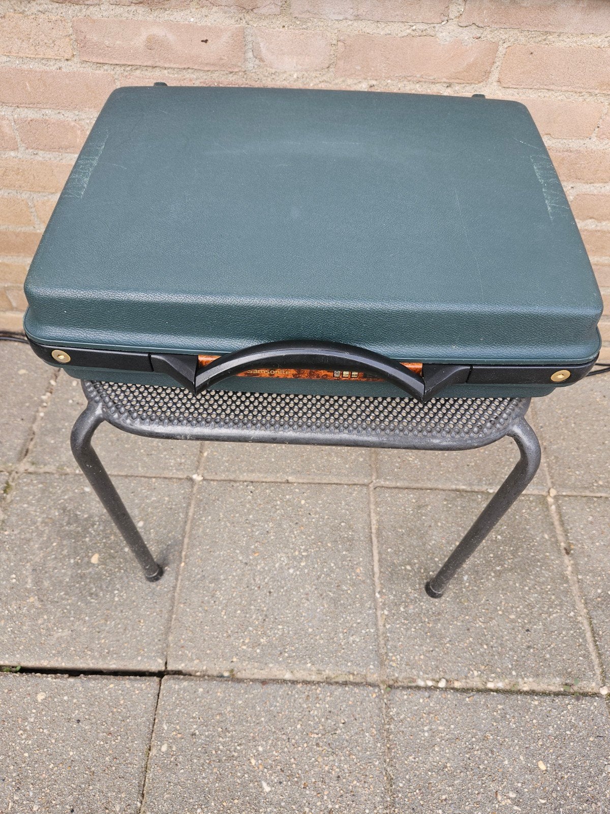 Originele Samsonite Aktetas / Koffer - Donkergroen, Ophalen, 40 tot 60 cm, 30 cm of meer, Gebruikt