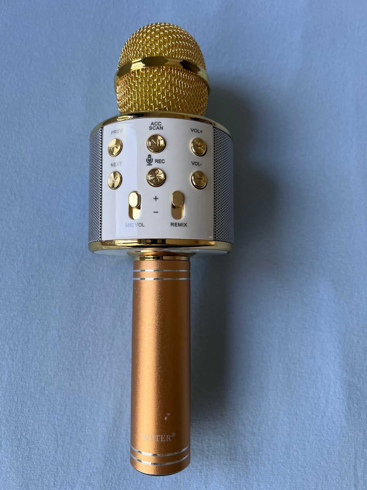Draadloze Karaoke Microfoon met Bluetooth - Goud (NIEUW), Ophalen of Verzenden, Nieuw, Zangmicrofoon, Draadloos