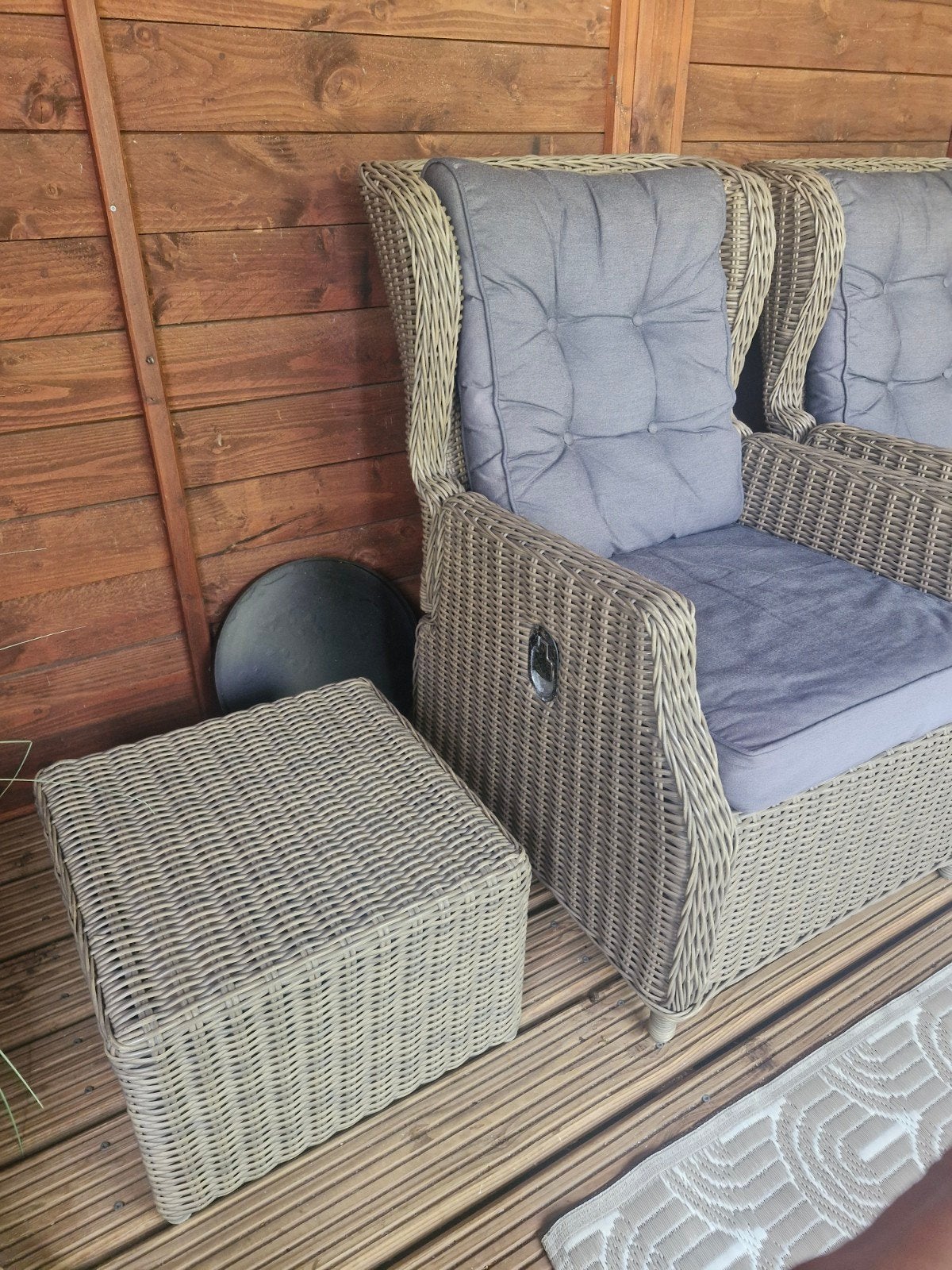 Complete loungeset, Tuin en Terras, Tuinsets en Loungesets, Gebruikt, Wicker, Stoel, Ophalen of Verzenden