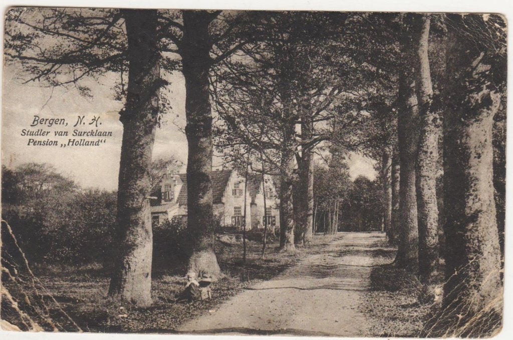 BERGEN N.H. " Pension Holland " Studler van Surclaan 1917, Verzenden, Voor 1920, Gelopen, Noord-Holland
