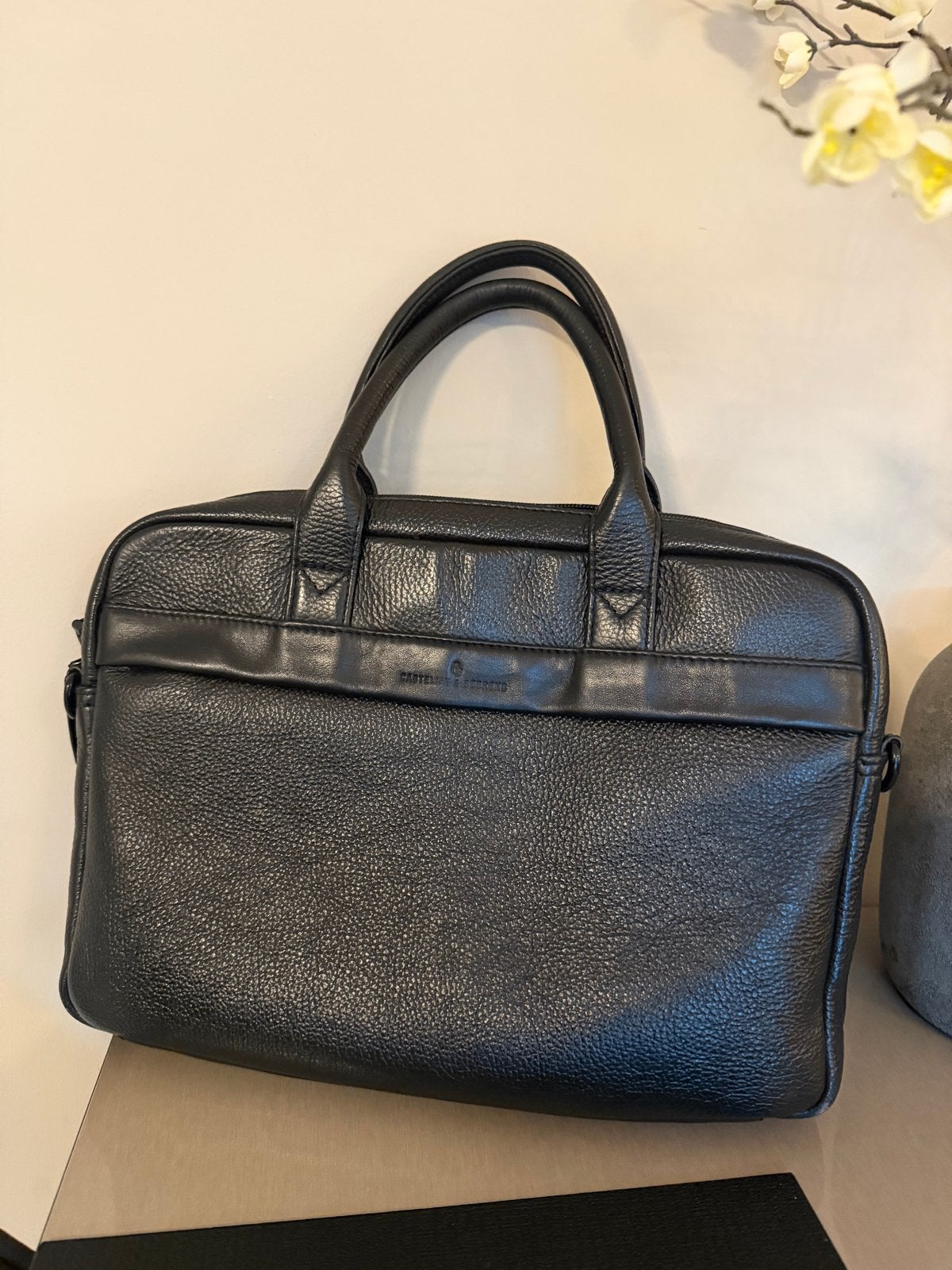 Castelijn & Beerens Leren Laptoptas, Computers en Software, Laptoptassen, Gebruikt, Overige typen, 13 inch, Zwart, Ophalen of Verzenden