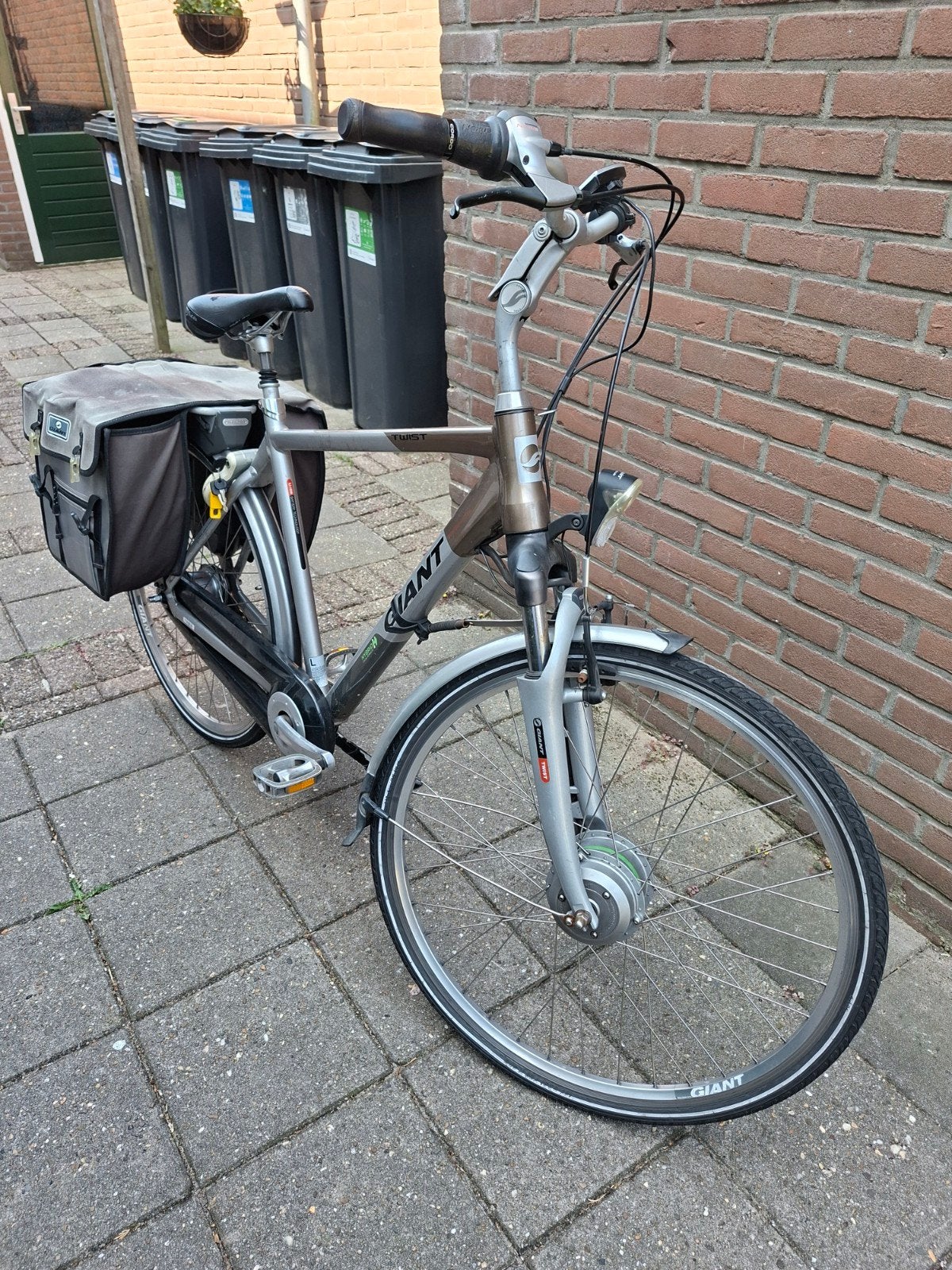 giant twist go double electrische herenfiets, Fietsen en Brommers, Elektrische fietsen, Ophalen, Minder dan 30 km per accu, Gebruikt