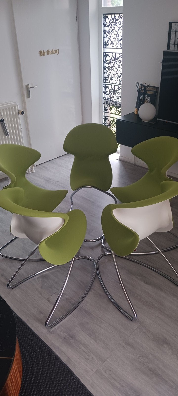 stoelen design Aeris OYO 5 stuks, Gebruikt, Overige kleuren, Design, Ophalen of Verzenden