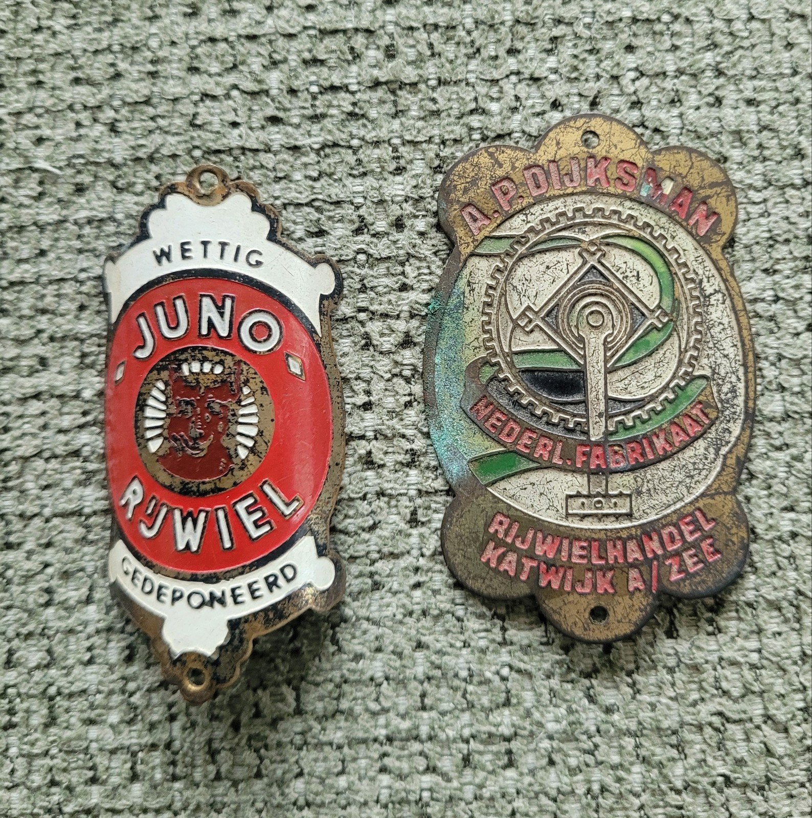 2 x Oud Balhoofd Plaatje /Juno / A.P. Dijkman Katwijk a zee, Ophalen of Verzenden