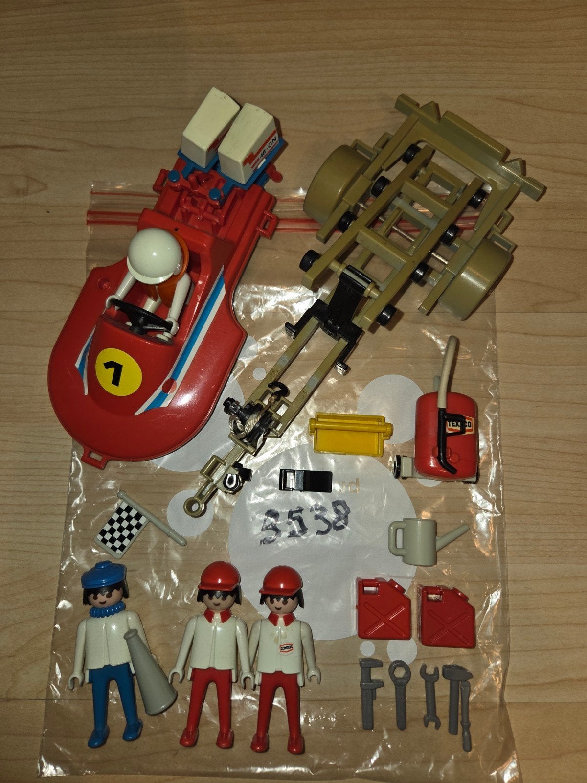 playmobil raceboot set., Gebruikt, Complete set, Voertuig, Ophalen of Verzenden