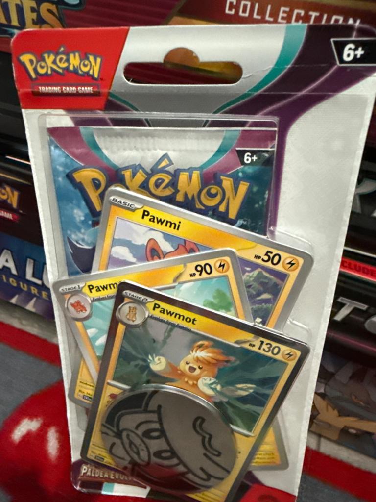 Pokémon Paldea Evolved Booster Pack met Pawmi en Pawmot kaar, Ophalen of Verzenden, Nieuw, Booster