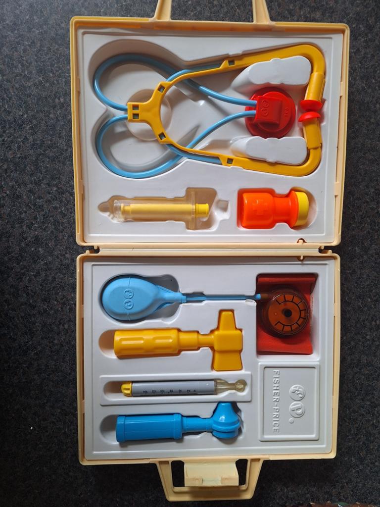 Vintage Fisher-Price Medical Kit 1977 Speelset, Ophalen of Verzenden, Gebruikt, Speelset