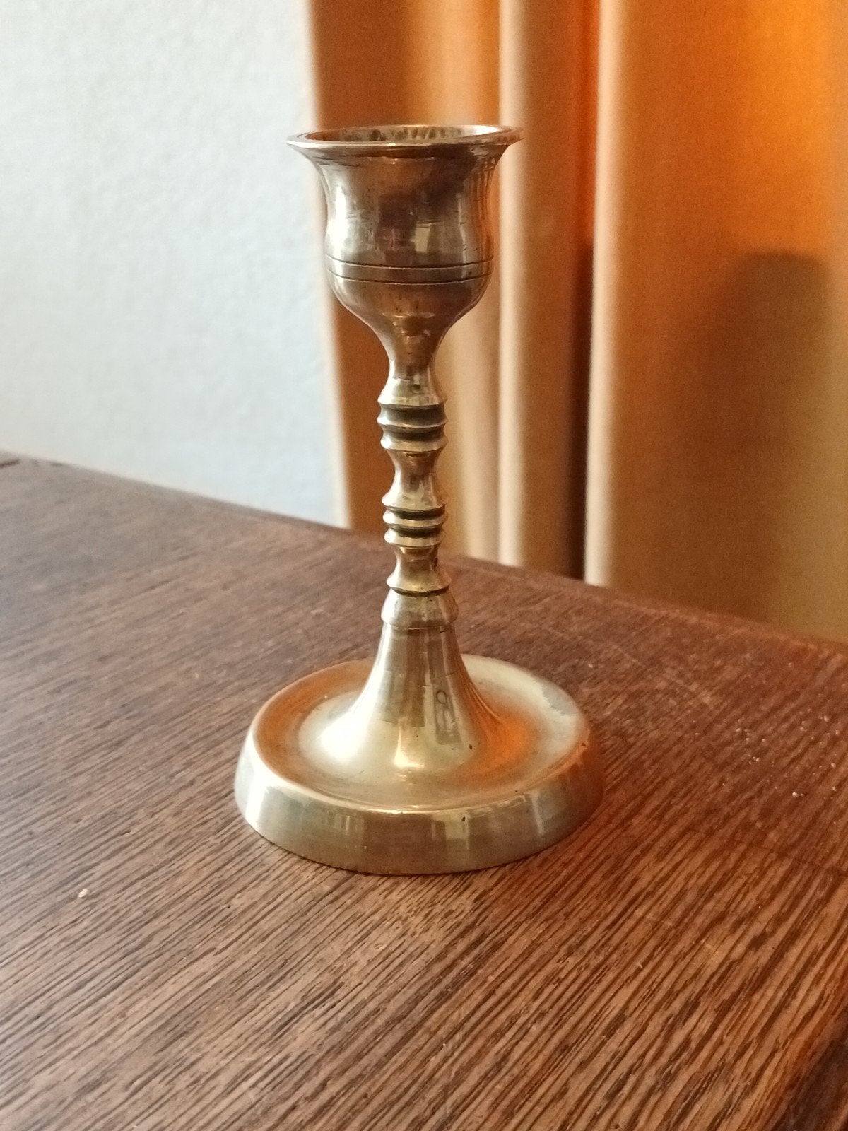 MESSING KANDELAAR. SUPER MOOI .HG 11.4 CM.., Ophalen of Verzenden, Koper of Brons