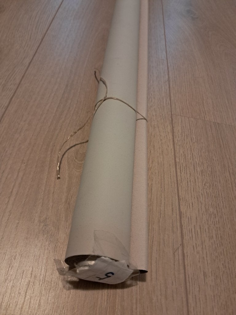 Rolgordijn beige/creme 159cm breed en 167cm lang, Ophalen, Gebruikt, Rolgordijn, Inclusief montageonderdelen