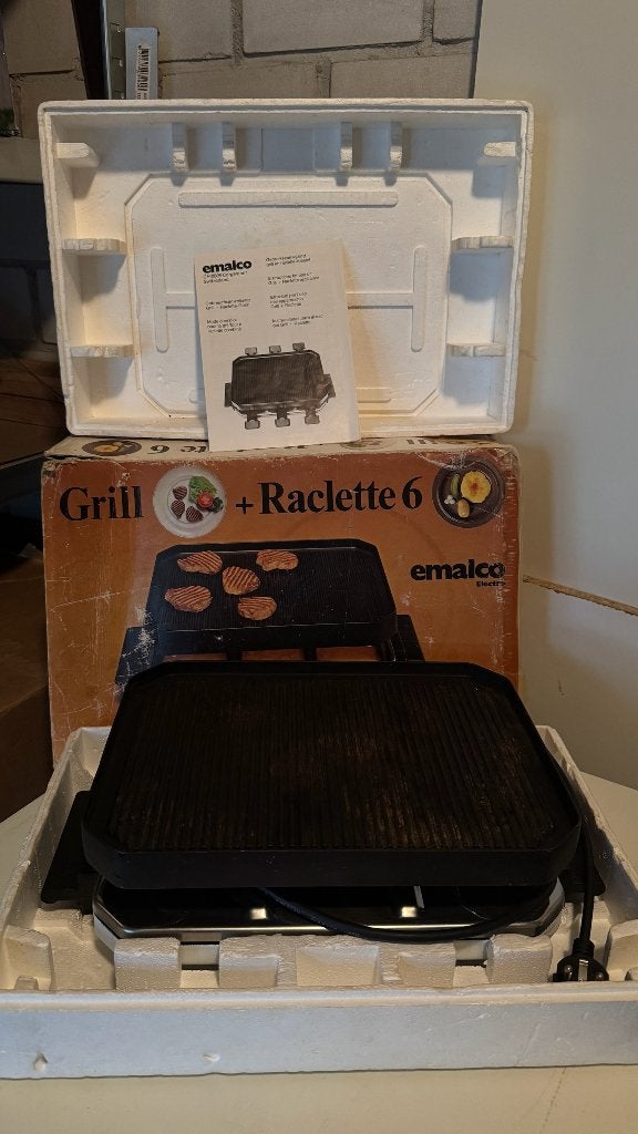 Emalco Grill + Raclette 6 Corgémont Zwitserland, Ophalen of Verzenden, Gebruikt, 4 t/m 7 personen