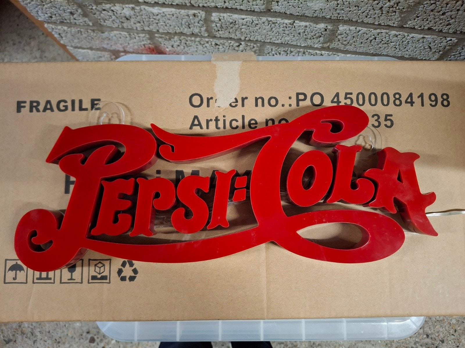 Vintagestyle Pepsi-Cola Lichtbak Reclamebord, Ophalen of Verzenden, Nieuw, Lichtbak of (neon) lamp