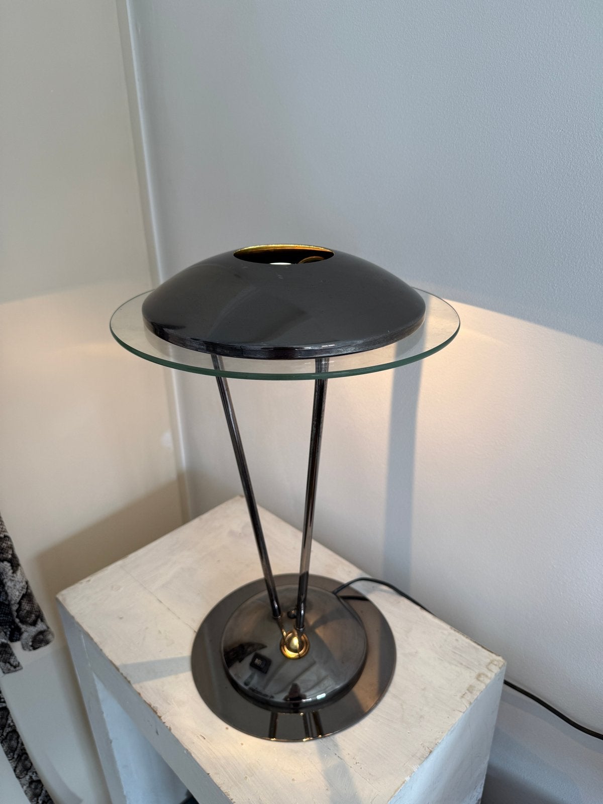 Vintage Happylight Space Age Tafellamp Jaren '80, Huis en Inrichting, Lampen | Tafellampen, Met schakelaar, Gebruikt, Vintage