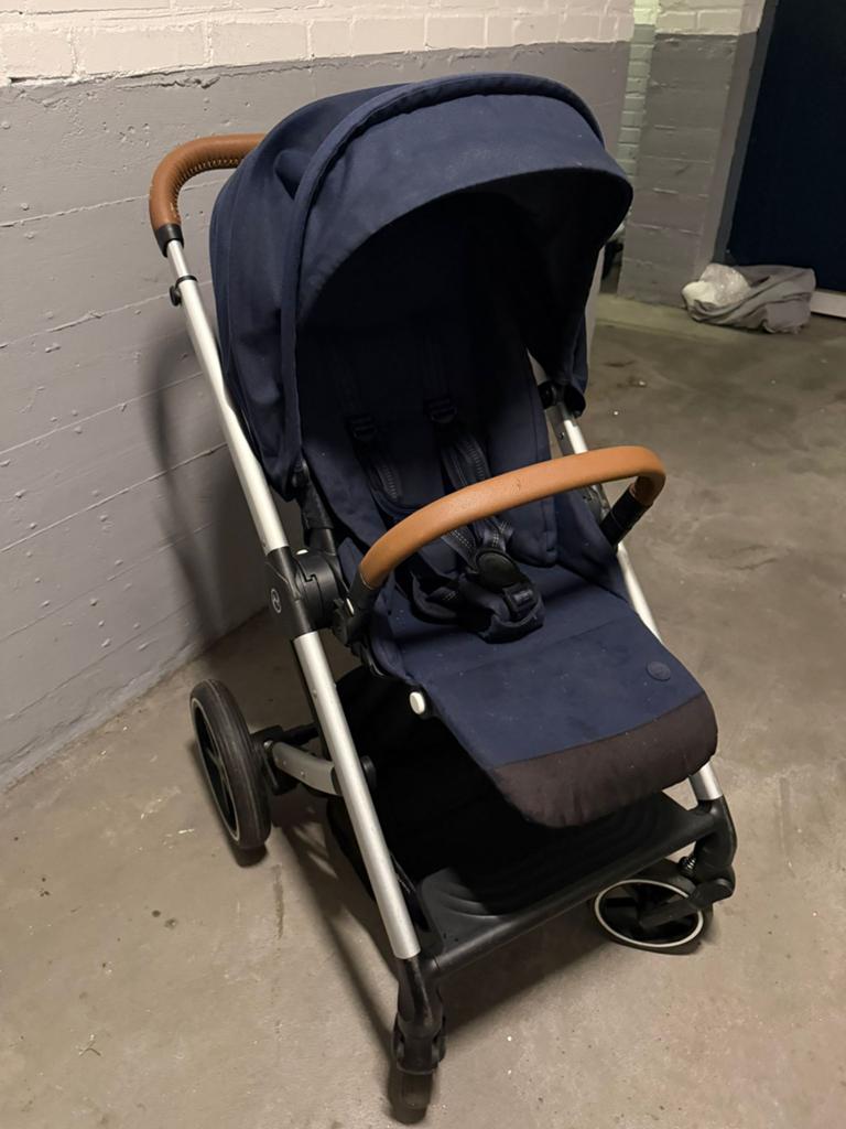 Cybex Balios S Lux Kinderwagen - Navy Blue, Gebruikt, Verstelbare duwstang, Ophalen, Kinderwagen