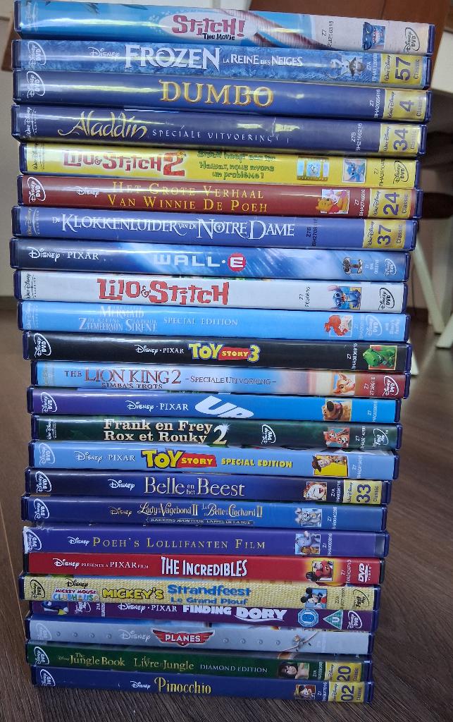 24 originele Disney dvd's, Cd's en Dvd's, Dvd's | Tekenfilms en Animatie, Gebruikt, Tekenfilm, Ophalen of Verzenden, Alle leeftijden