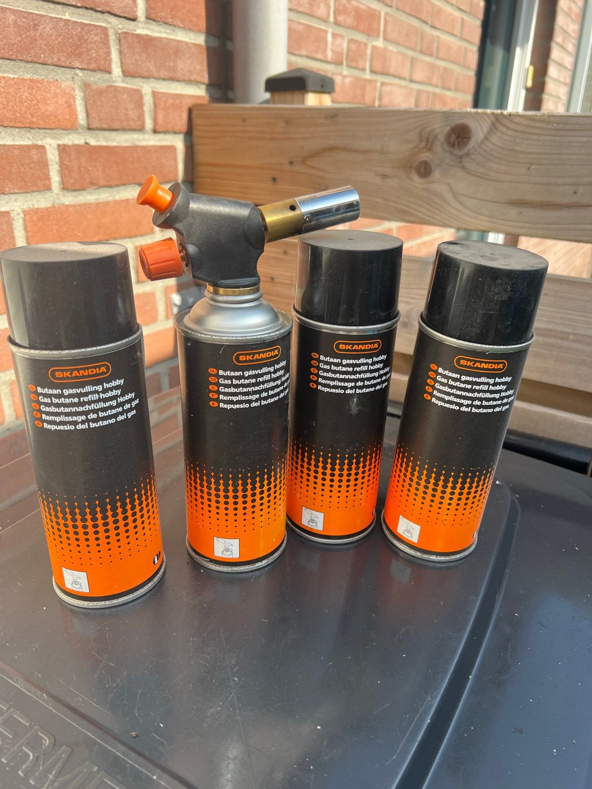 Skandia Butaan Gasvulling Hobby met Brander - 4 Stuks, Ophalen of Verzenden, Zo goed als nieuw
