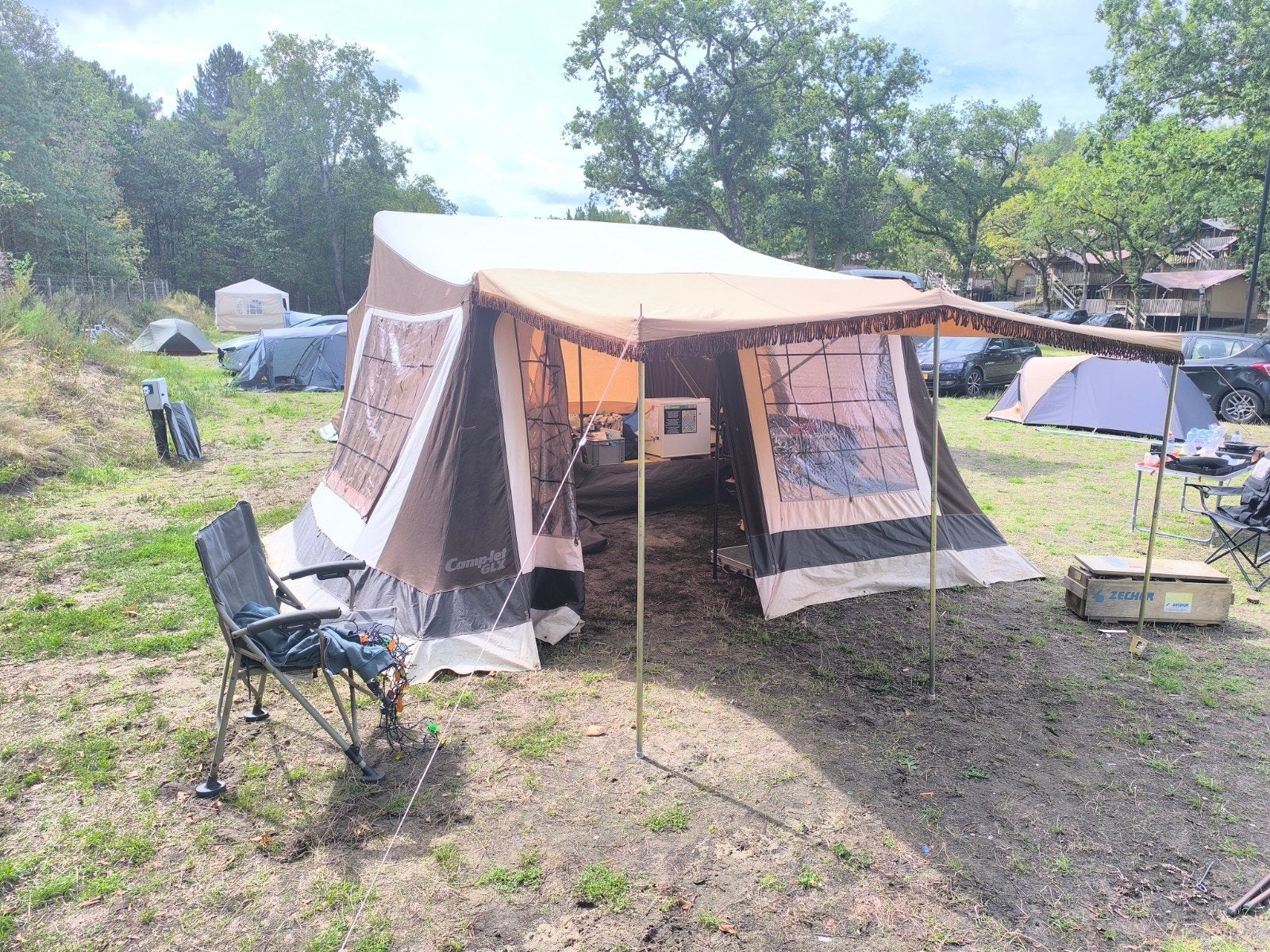 Camplet GLX vouwwagen KOPEN? / HUREN?, Caravans en Kamperen, Ophalen, Aanwezig, Camp-Let, Tot en met 4