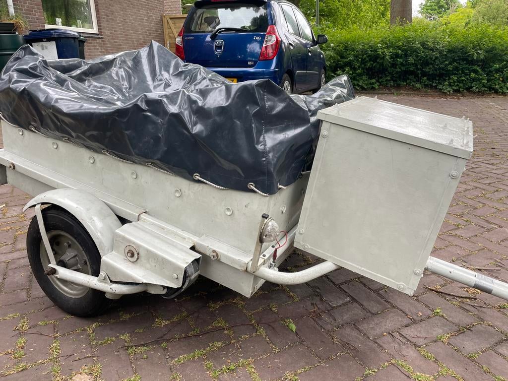 Bagagewagen met dekzeil. Demontabel!!, Ophalen, Gebruikt