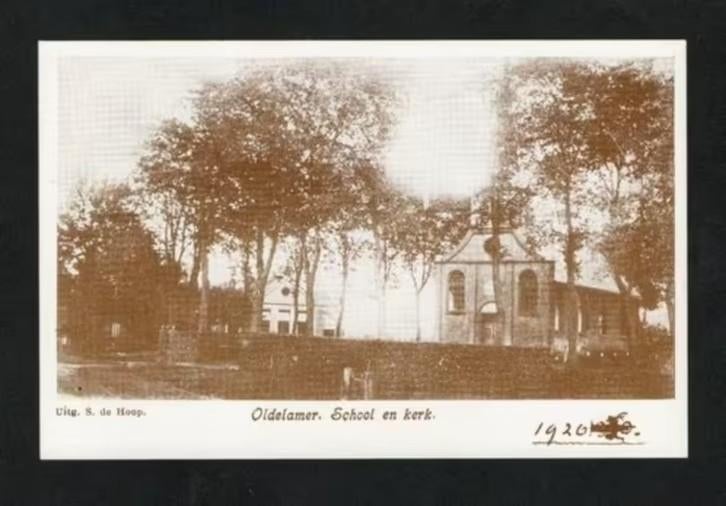 Oldelamer Aldlemmer School en Kerk., Verzamelen, Ophalen of Verzenden, 1980 tot heden, Ongelopen, Friesland
