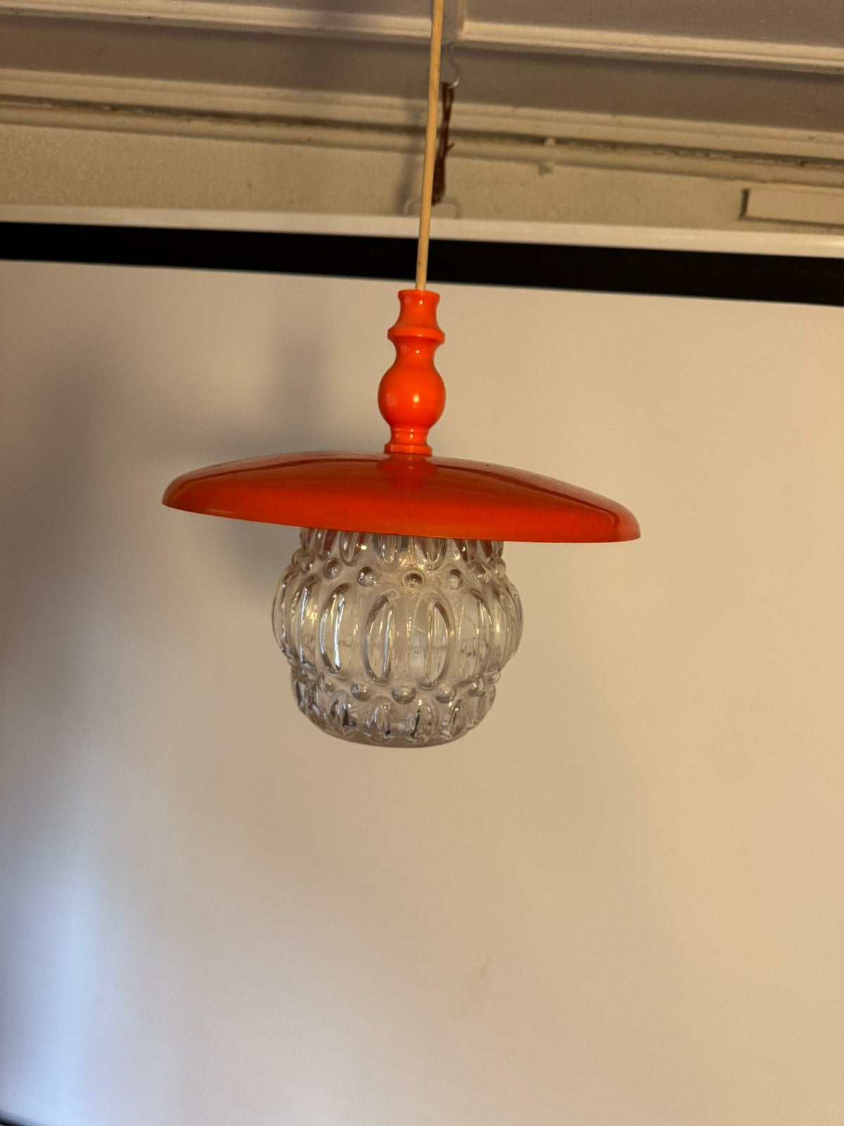 Hanglamp,SIXTIES,ZEVENTIES,POP,MID-CENTURY,VINTAGE,SPACE AGE, Huis en Inrichting, Gebruikt, Sixties,zeventies, Glas, E27 (groot)