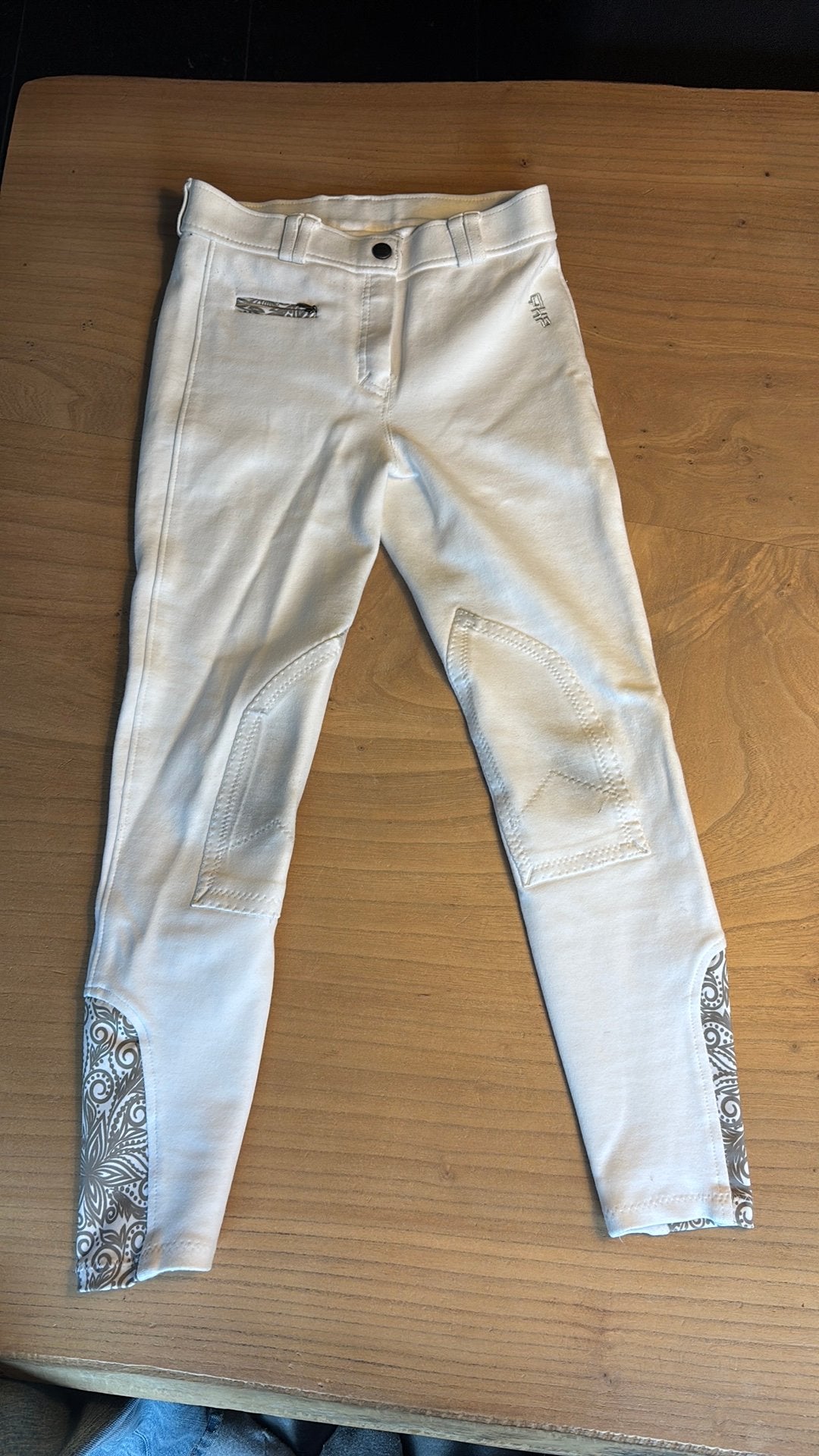 Witte QHP rijbroek maat 152, Dieren en Toebehoren, Ophalen of Verzenden, Zo goed als nieuw, Dressuur, Onderkleding