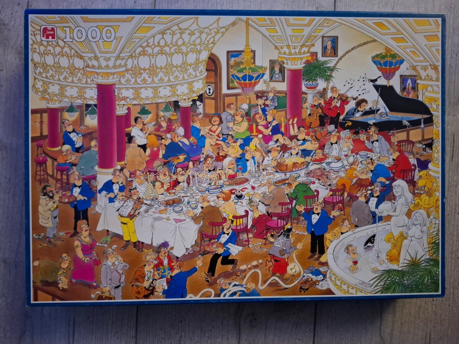 Jan van Haasteren de bruiloft 1000 stukjes, Ophalen, 500 t/m 1500 stukjes, Gebruikt, Legpuzzel