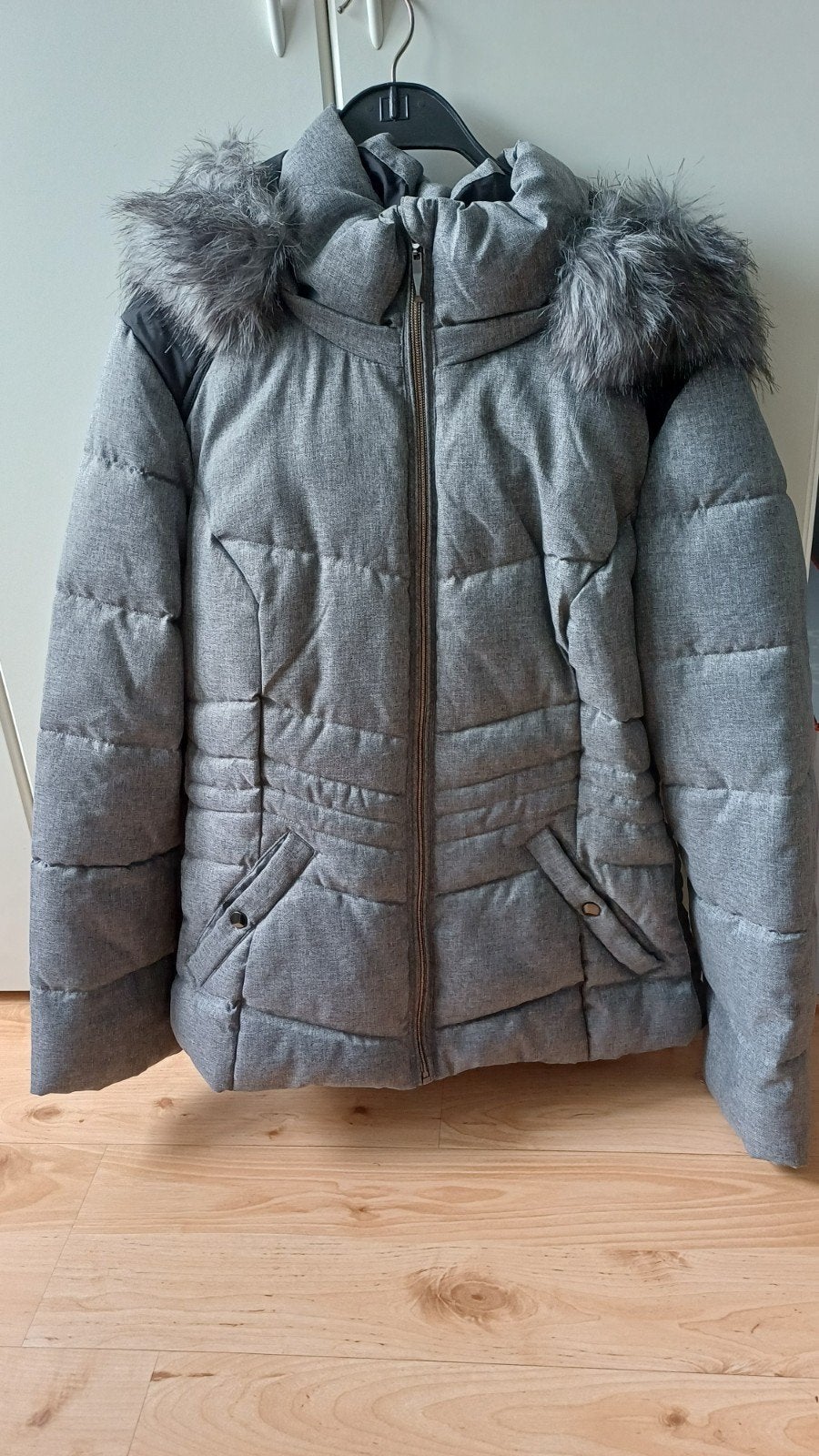 Dames Winterjas maat XXL, Maat 46/48 (XL) of groter, Ophalen of Verzenden, Zo goed als nieuw, Grijs