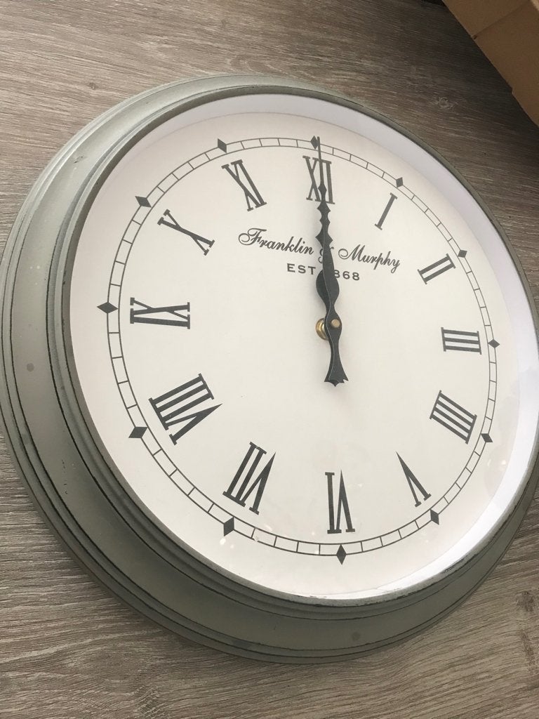 Wandklok diameter 35 cm ( zo goed als nieuw), Ophalen, Zo goed als nieuw, Wandklok