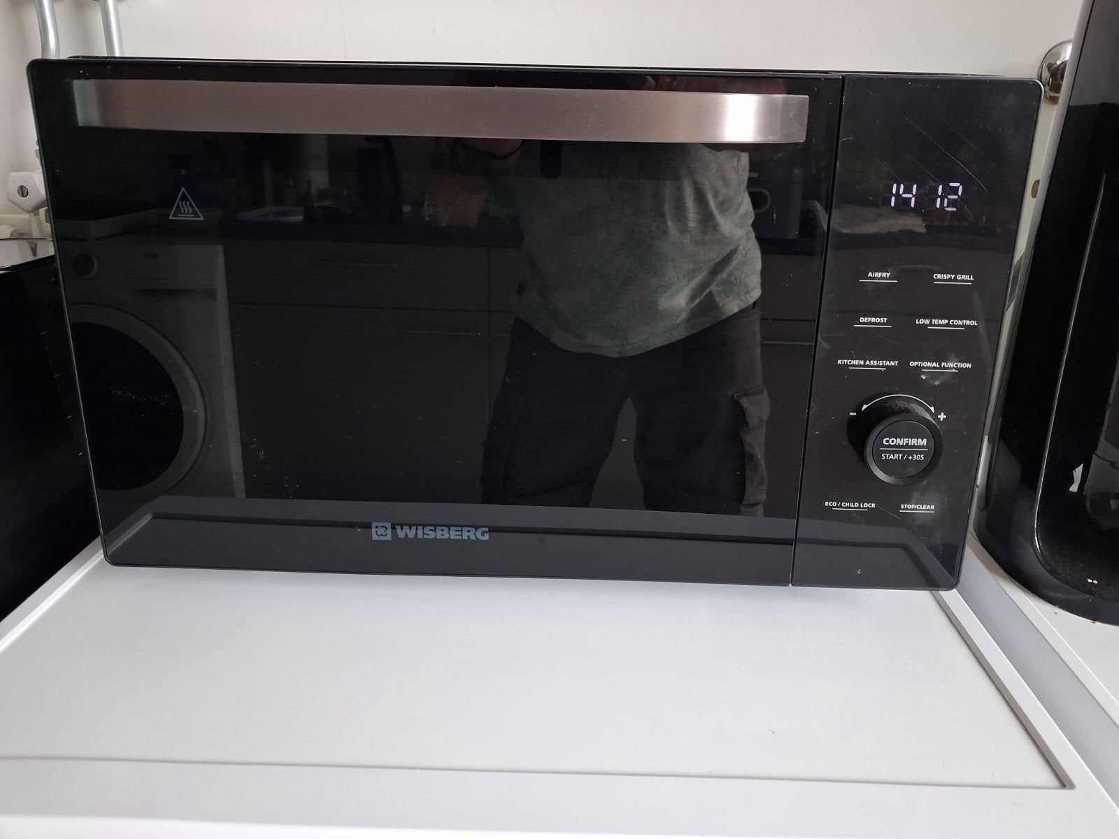 Wisberg Combimagnetron met airfryer  als nieuw, Witgoed en Apparatuur, Magnetrons, Vrijstaand, Crisp, Grill, Hete lucht, Oven