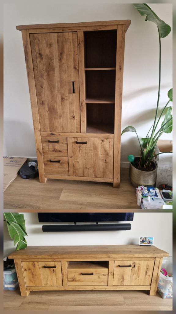 Massieve eikenhouten meubels, Ophalen, 100 tot 150 cm, 100 tot 150 cm, Eikenhout
