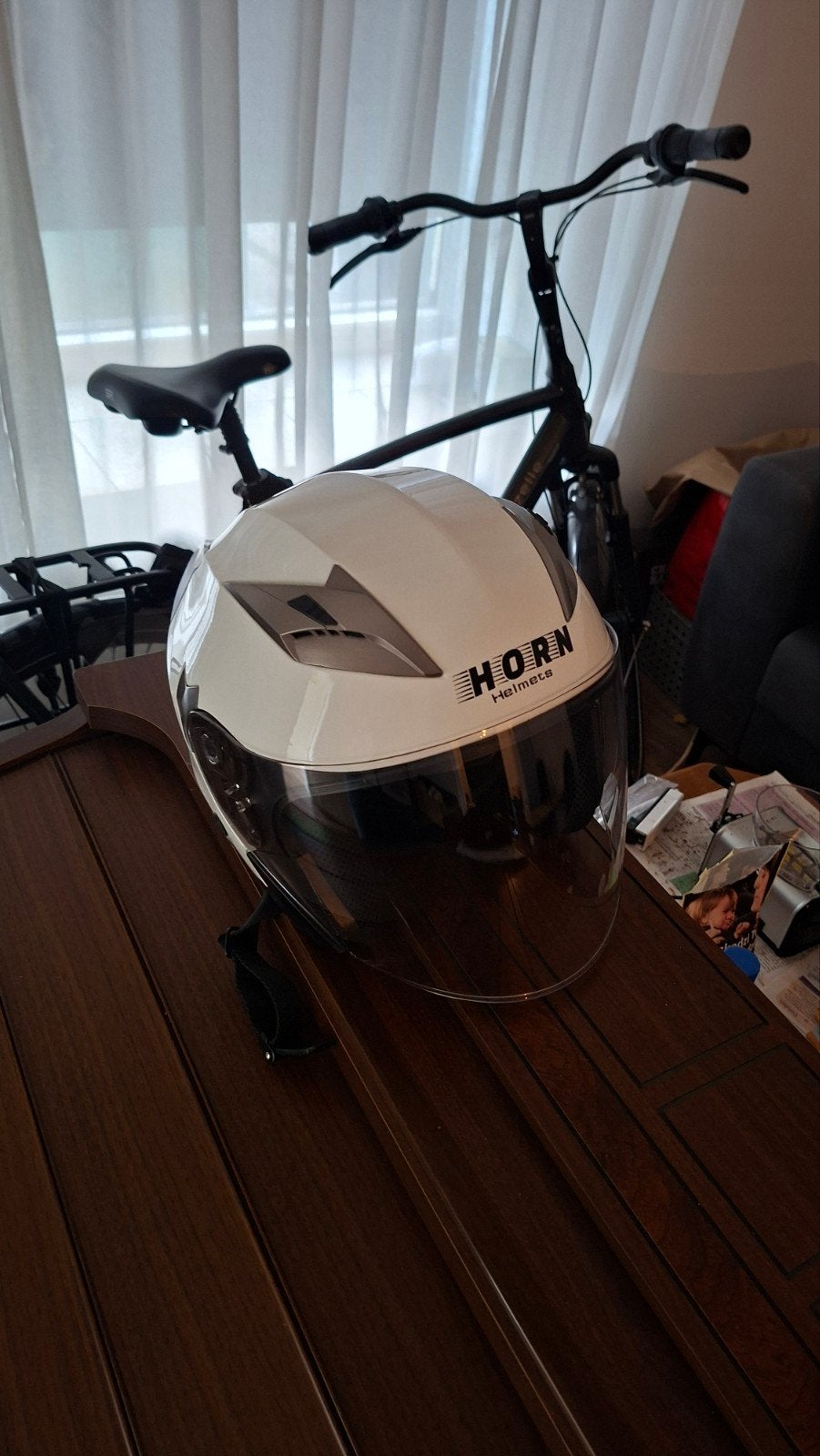 HORN Helmets Integraalhelm - Wit - Maat XL, Overige merken, Dames, XL, Ophalen of Verzenden