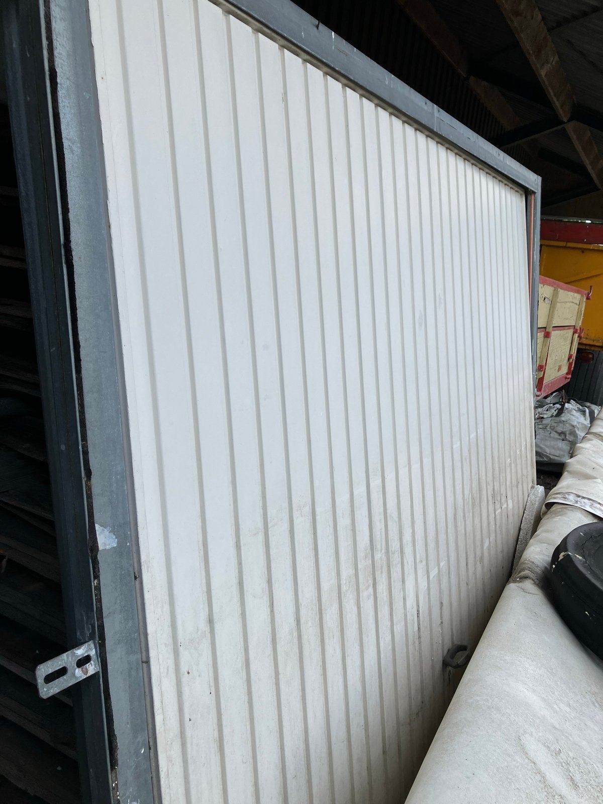 Garagedeur - Gebruikt, Metaal, 210x240 cm, Ophalen, Gebruikt, 120 cm of meer, Garagedeur