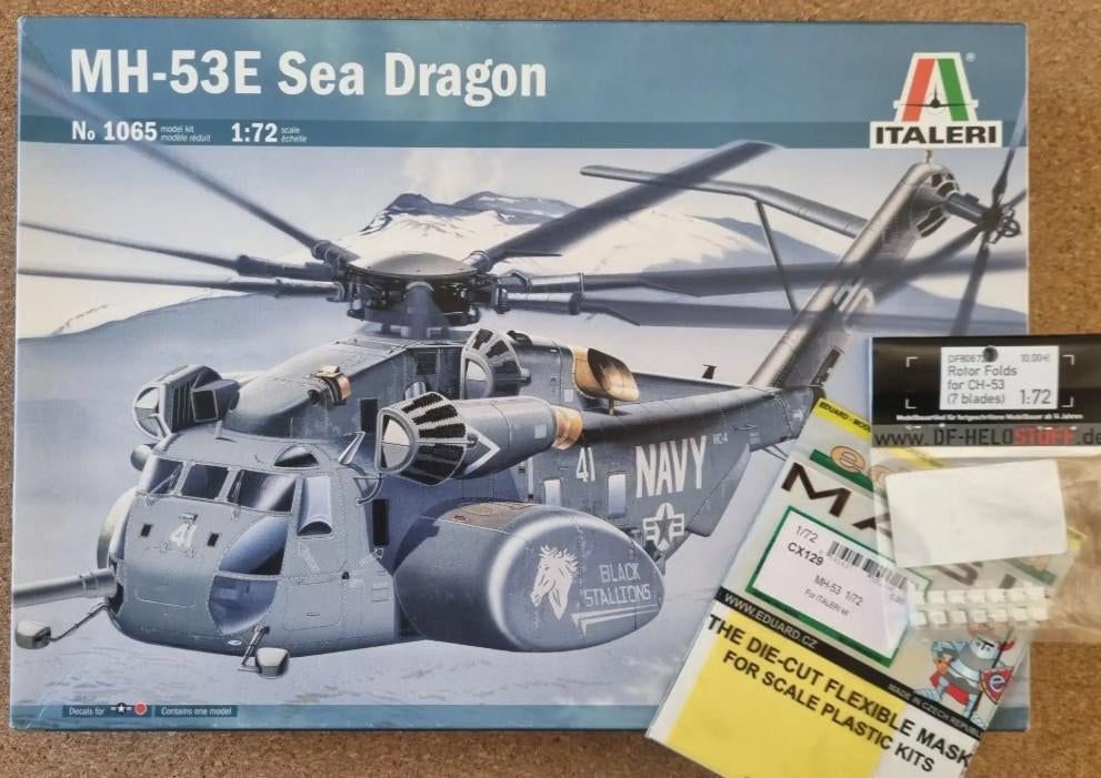 Italeri 1065 MH-53E Sea Dragon 1:72 – zie omschrijving, Hobby en Vrije tijd, Modelbouw | Vliegtuigen en Helikopters, Gebruikt