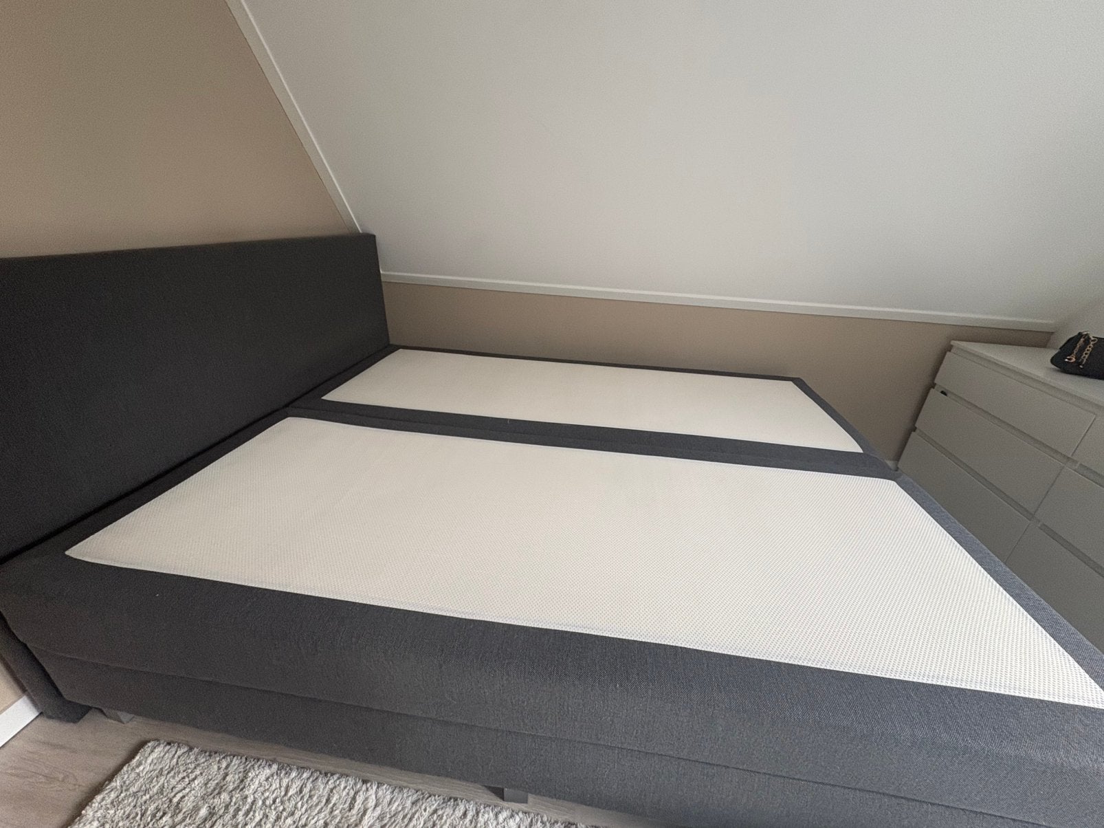 Boxspring 160/200, Ophalen, Zo goed als nieuw, Tweepersoons, 160 cm